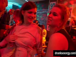 Magnificent girls dancing erotically in a club