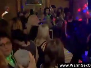 Concupiscent adolescent sucks a chap on the dancefloor