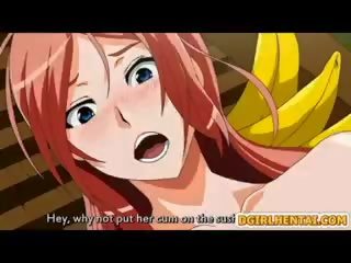 Japonská hentai dostane ponížený a gangbanged