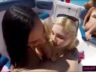 Slutty Besties Enjoying Boat Party prepares Into Nasty sensational Orgy