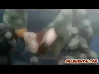 Enorme poppe hentai brutalmente groupfucked da mostri