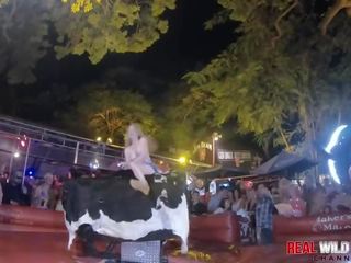 Naked Sluts Bull Riding at Flash Fest 2018 Wild and out of Control