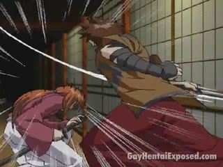 Clean-cut Anime Gay Playing The Dirty Ninja And Fighting With Few striplings
