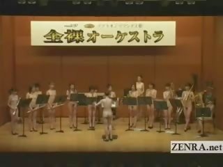 Nudistický japonská av hvězdy v the stark nahý orchestra