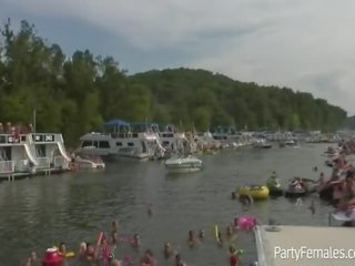 Groovy Babes Party Hard On Boat During Spring Break