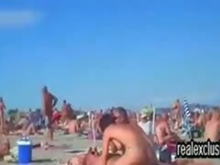 Público desnuda playa libertino sexo película en verano 2015